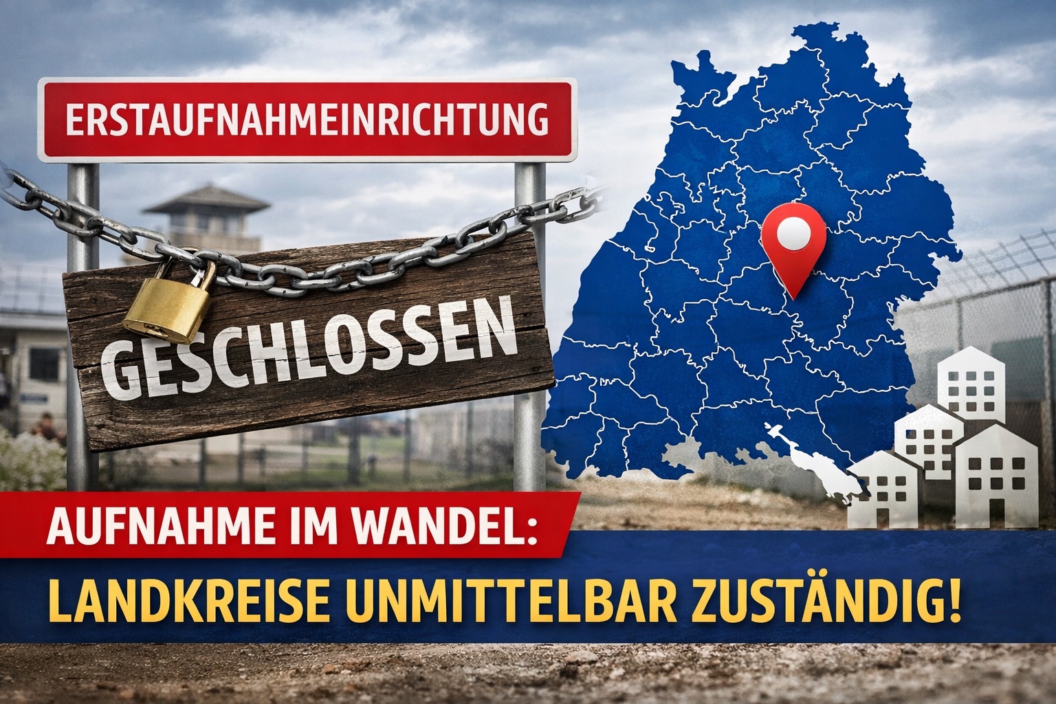 Schließung weiterer Erstaufnahmeeinrichtungen – Landkreise unmittelbar zuständig